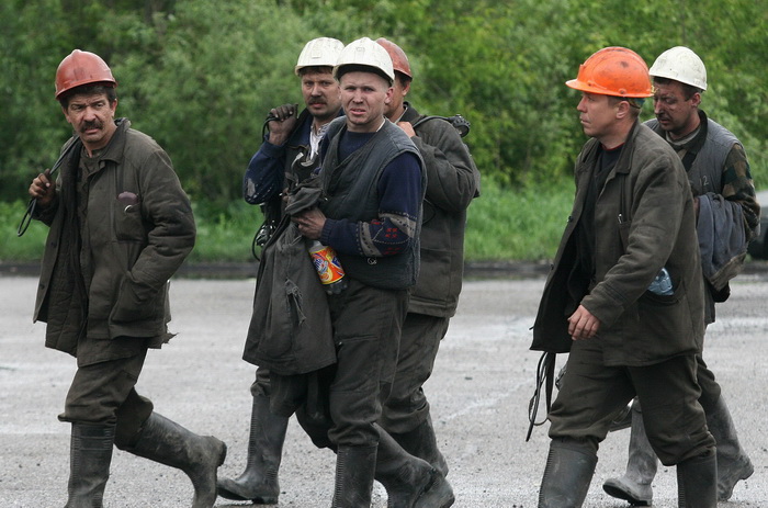 В Хакасии продолжается голодовка 13 шахтёров. Фото: YURI YURIYEV/AFP/Getty Images