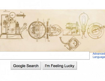 Компания Google отметила  164-й день рождения Томаса Эдисона