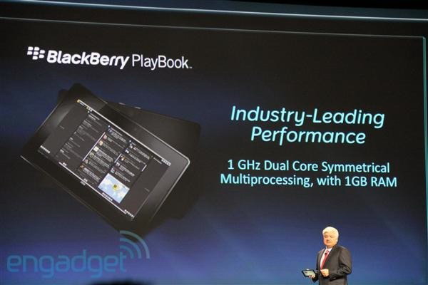 Анонс PlayBook на конференции разработчиков BlackBerry DEVCON 2010. Фото: Engadget.com