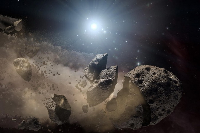 Астероид распадается на части (концепция художника). Фото: NASA