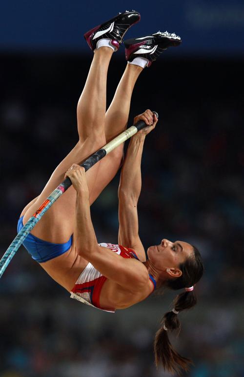 Елена Исинбаева — прыгунья с шестом, стала бронзовым призёром Олимпиады в Лондоне