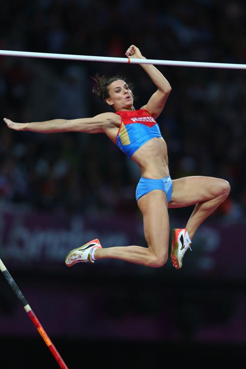 Елена Исинбаева — прыгунья с шестом, стала бронзовым призёром Олимпиады в Лондоне