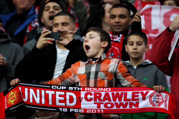 «Кроули таун» проиграл «Манчестер Юнайтед» 0:1. Фото:  Alex Livesey/Getty Images
