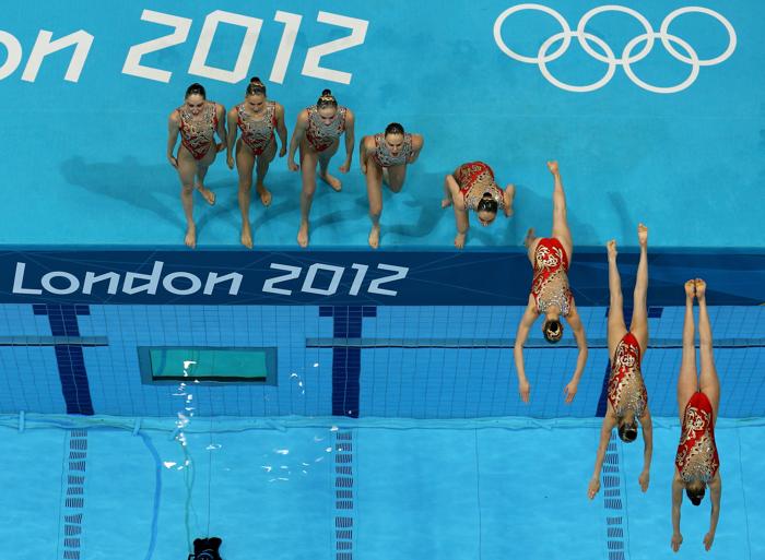 Фоторепортаж о выступлении российских синхронисток на Олимпиаде в Лондоне