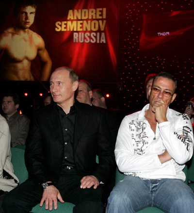Владимир Путин и Ван Дамм посмотрели бой  Фёдора Емельяненко в Сочи