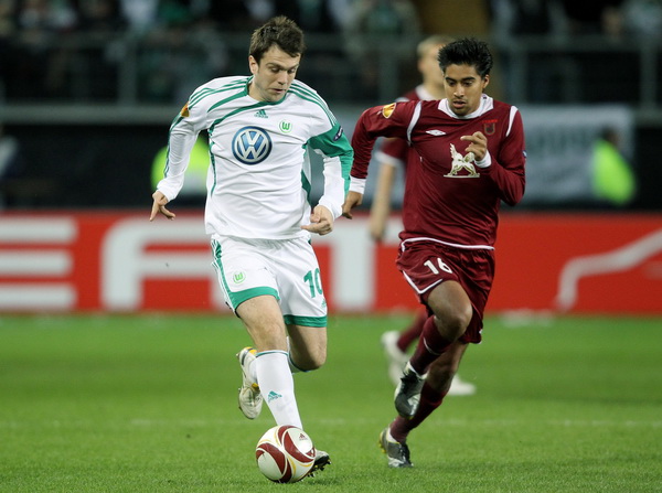 «Рубин» проиграл «Вольфсбургу» в матче 1/8 финала Лиги Европы. Фото