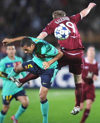 «Рубин» сыграл вничью с «Барселоной»  в матче Лиги Чемпионов