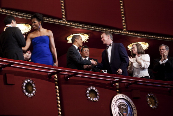 Барак Обама и Мишель Обама на вечере в честь лауреатов премии Кеннеди
