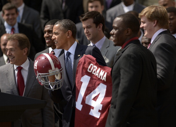 Барак Обама пригласил футбольную  команду Alabama Crimson Tide в Белый дом