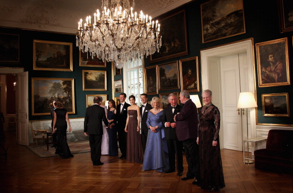 Камилла и принц Чарльз в королевском дворце в Дании
