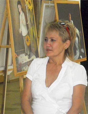 Арашаева Светлана  Бадмаевна, одна из организаторов выставки в Элисте. Фото: Великая Эпоха