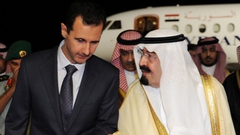  Саудовский король Абдулла (справа) с президентом Сирии Асадом в октябре 2010  года. Фото: sueddeutsche.de 
