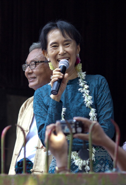 Аун Сан Су Чжи, лидер оппозиции в Мьянме, после освобождения произнесла свою первую речь