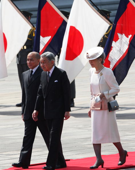 Его Величество король Камбоджи Нородом Сихэмони прибыл  в Японию. Фоторепортаж