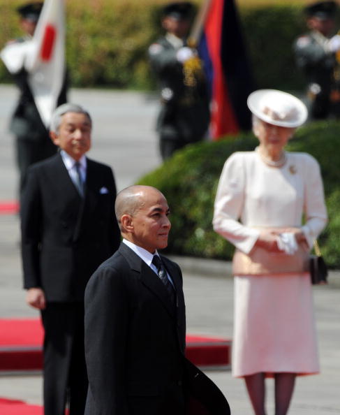 Его Величество король Камбоджи Нородом Сихэмони прибыл  в Японию. Фоторепортаж