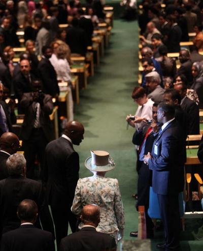 Королева Елизавета II выступила на  Генеральной ассамблее  ООН. Фоторепортаж