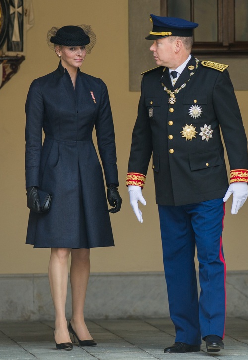 Принцесса Шарлин и принц Альберт II в Национальный день Монако