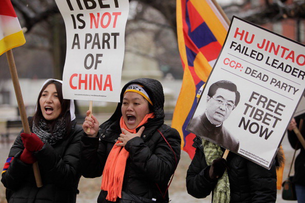 Визит Ху Цзиньтао в США  вызвал протест у сторонников Тибета
