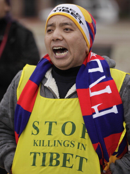 Визит Ху Цзиньтао в США  вызвал протест у сторонников Тибета