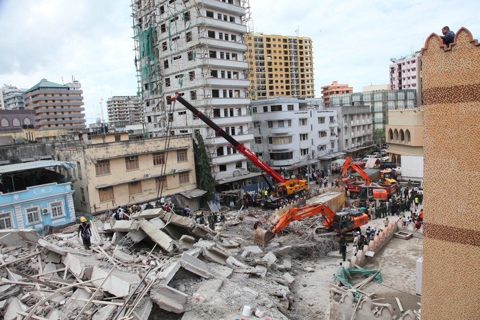 В Танзании рухнул 16-этажный недостроенный дом