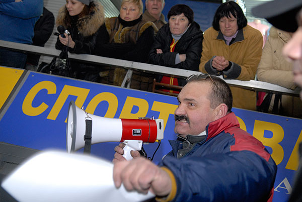 Украина: предприниматели Житнего рынка устроили протест. Фоторепортаж