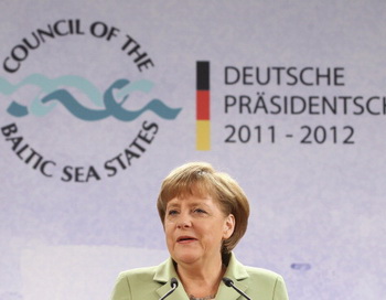 Ангела Меркель на Саммите государств Балтийского моря в Штральзунде 31 мая 2012 г. Фото: Sean Gallup/Getty Images