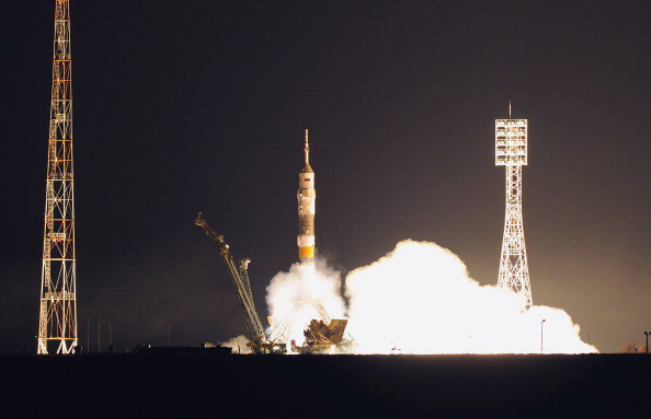 Космический корабль «Гагарин»  стартовал с  Байконура. Фото: ALEXANDER NEMENOV/AFP/Getty Images