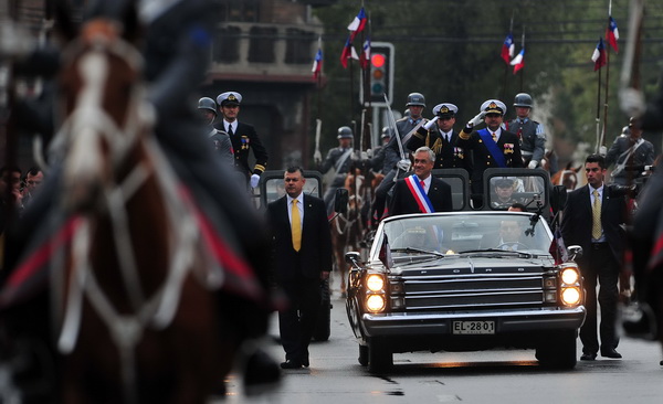 Фоторепортаж об акции протеста в Чили против политики президента Себастьяна Пиньеры