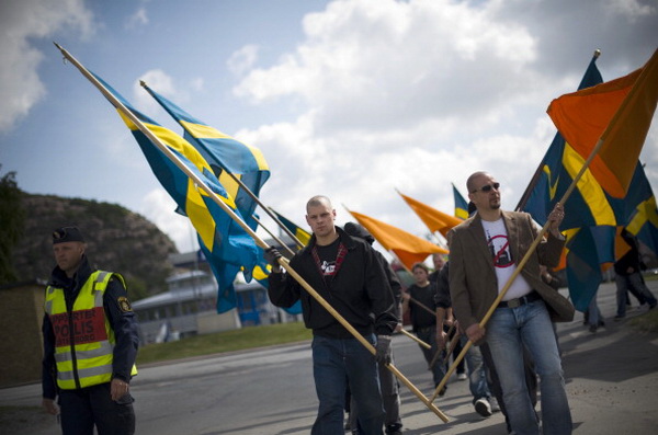 Фоторепортаж об акции протеста в Швеции против строительства мечети в Гетеборге