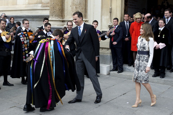 Принц Фелипе и принцесса Летиция в день вручения премии Сервантеса