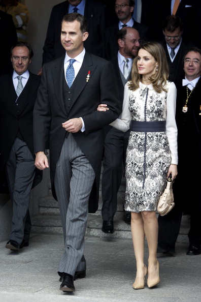 Принц Фелипе и принцесса Летиция в день вручения премии Сервантеса