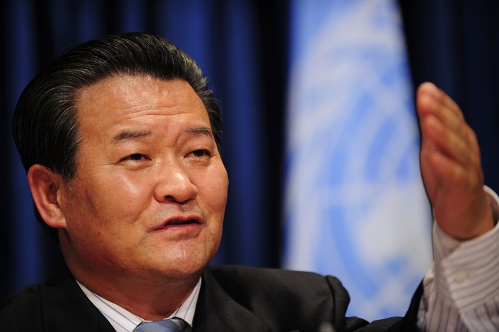 Представитель КНДР в ООН Син Сон Хо. Фото: EMMANUEL DUNAND/AFP/Getty Images
