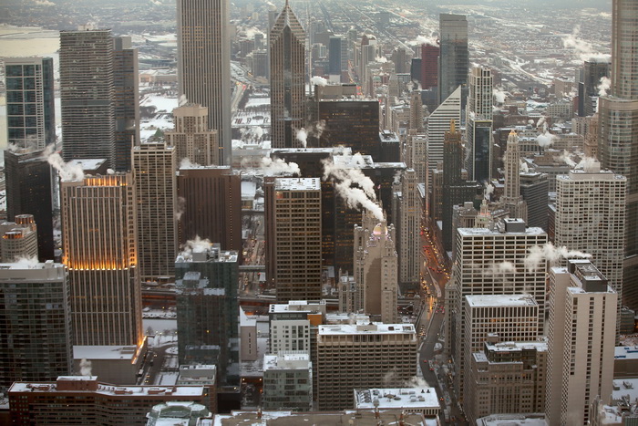 Чикаго, 7 января 2014 год. Американцы страдают от самых сильных за 20 лет морозов. Фото: Scott Olson/Getty Images