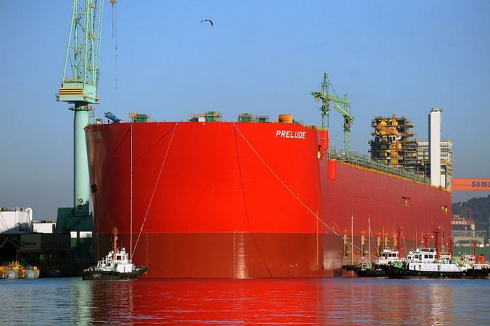 Компания Shell завершила строительство корпуса крупнейшего в мире корабля
