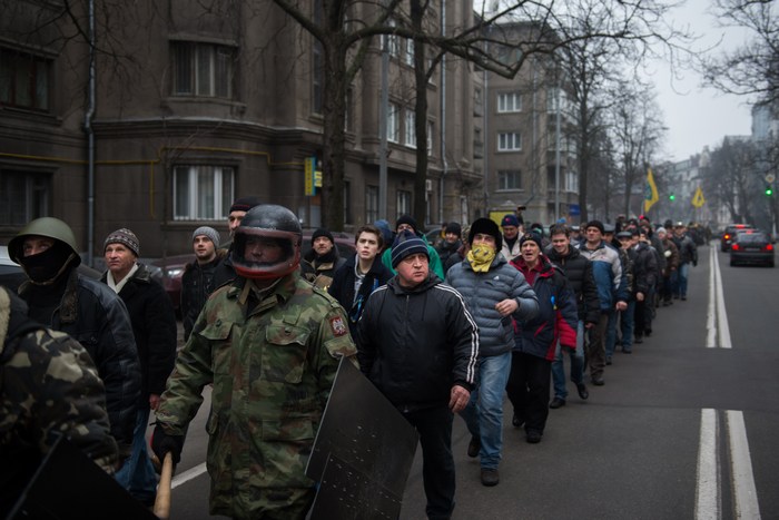 Активисты Евромайдана освободили здание администрации Киева. Фото: MARTIN BUREAU/AFP/Getty Images