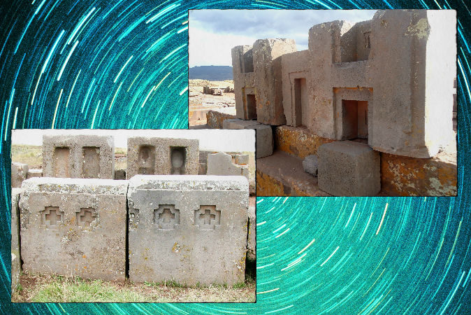 Каменные строения Пума Пунку в Боливии с астрономической ориентировкой.  Brattarb/Wikimedia Commons; Janikorpi/Wikimedia Commons | Epoch Times Россия