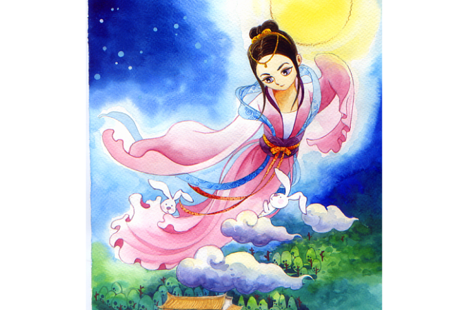 Китайский Праздник середины осени отмечается в 15-й день восьмого месяца по лунному календарю. О происхождении этого праздника повествует известная легенда о лунной деве Чан Э. Иллюстрация: Annie Wu/Epoch Times | Epoch Times Россия