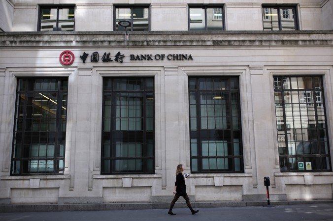 Филиал Банка Китая в Лондоне, 13 мая 2016 года. Банк Китая является одним из китайских банков, стремящихся расширить своё присутствие за рубежом. Фото: Dan Kitwood/Getty Images | Epoch Times Россия