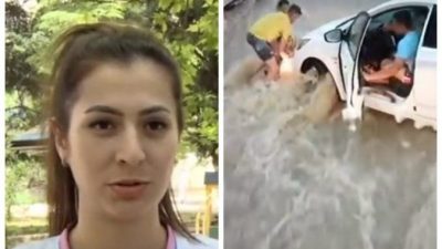 (Видео) Девушка спасла мальчика, уносимого дождевым потоком: «Я испугалась, что меня саму снесёт»
