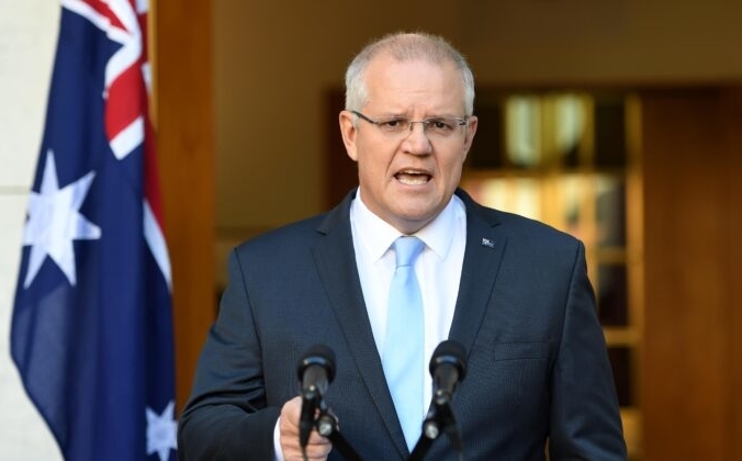 Премьер-министр Австралии Скотт Моррисон беседует с журналистами в здании парламента 11 апреля 2019 года в Канберре, Австралия  Tracey Nearmy / Getty Images | Epoch Times Россия