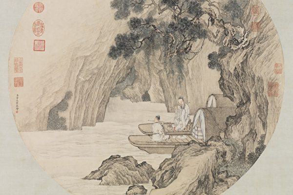 «Плывя на лодке, отшельники играют на флейтах», Цзинь Тинбяо, династия Цин/Public Domain | Epoch Times Россия
