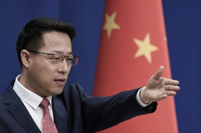 Официальный представитель министерства иностранных дел Китая Чжао Лицзянь. GREG BAKER/AFP via Getty Images | Epoch Times Россия