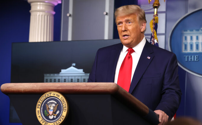 Президент США Дональд Трамп выступает в зале для брифингов в Белом доме в Вашингтоне, 24 ноября 2020 года. Chip Somodevilla/Getty Images | Epoch Times Россия