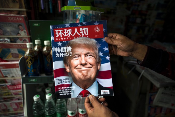 Фото Трампа на обложке китайского журнала Global People на пресс-стенде в Шанхае 14 ноября 2016 года. Фото: Johannes EiseleAFP/Getty Images | Epoch Times Россия