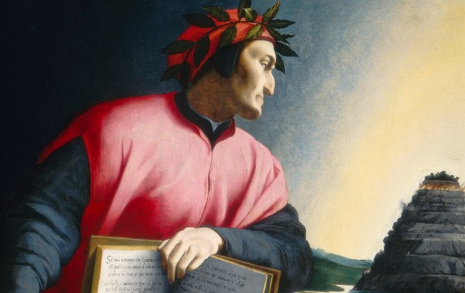 Данте подсказывает нам путь из ада в чистилище. Фрагмент аллегорического портрета Данте Алигьери, конец XVI века, Бронзино. Национальная художественная галерея. (В свободном доступе) | Epoch Times Россия
