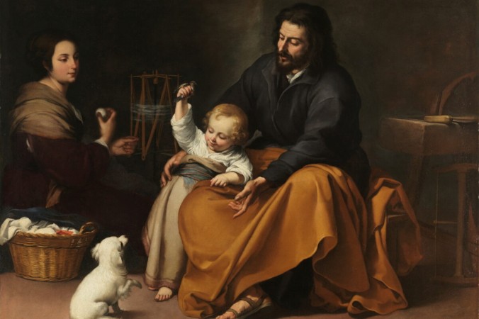 «Святое семейство с собакой», 1650, Бартоломе Эстебан Мурильо. (Всеобщее достояние) | Epoch Times Россия