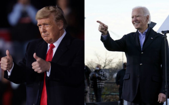 Президент Дональд Трамп (слева) и президент Джо Байден на фотографиях из архива. Getty Images; AP Photo | Epoch Times Россия