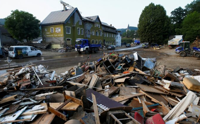 Последствия наводнения в городе Шульд, Германия, 20 июля 2021 года. Фото: Thilo Schmuelgen/Reuters | Epoch Times Россия
