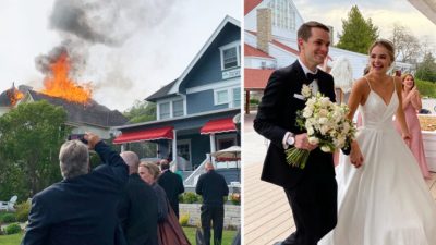 Несмотря на пожар, свадьба состоялась