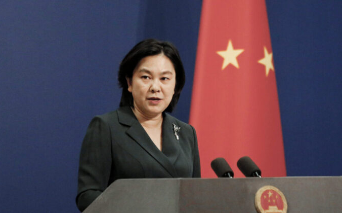 Пресс-секретарь Министерства иностранных дел Китая Хуа Чунин на пресс-конференции в Пекине, Китай, 9 октября 2020 г. Thomas Suen / File / Reuters | Epoch Times Россия